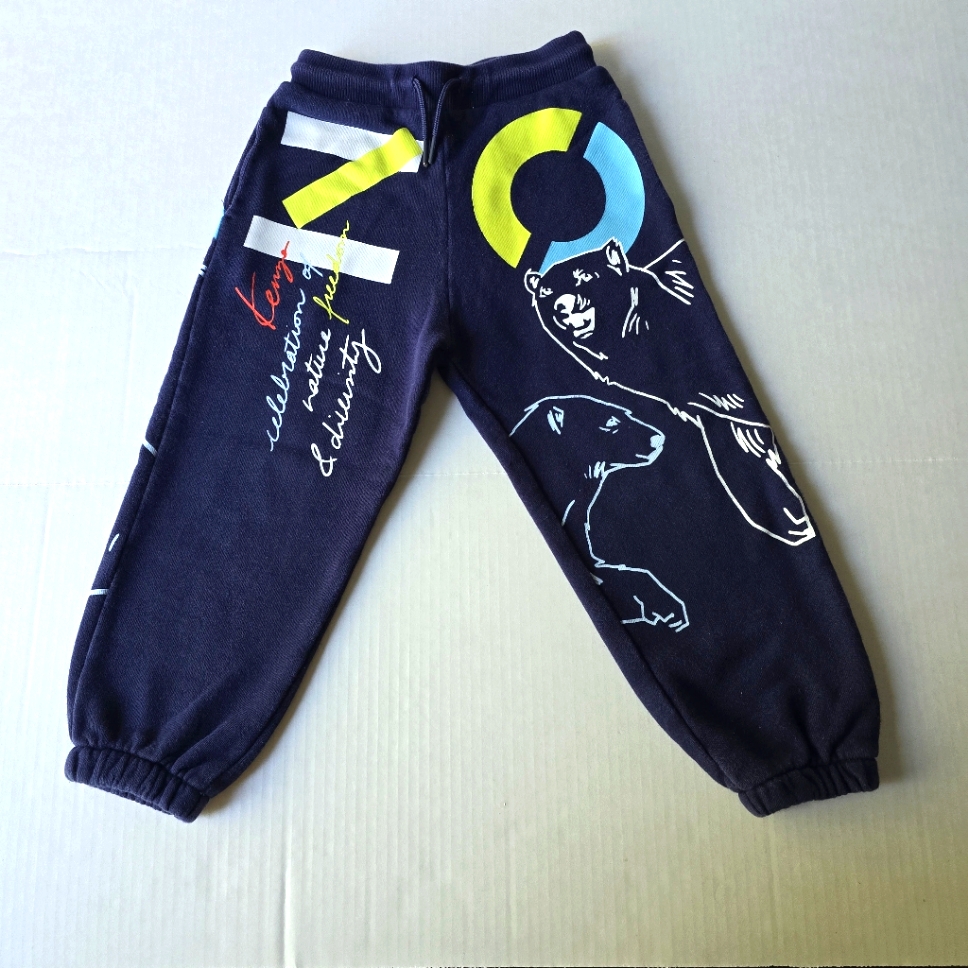 Kenzo Logo Joggers  Navy Blue Size 3a